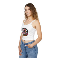 Spaghetti Tank Top — "Drippin' On The Wrong Knob, Get Nasty!" Graphic Cropped Tank - Lifted Grounds Coffee co